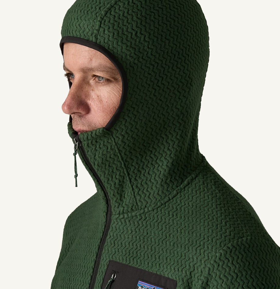 Hood layers comfortably under a helmet