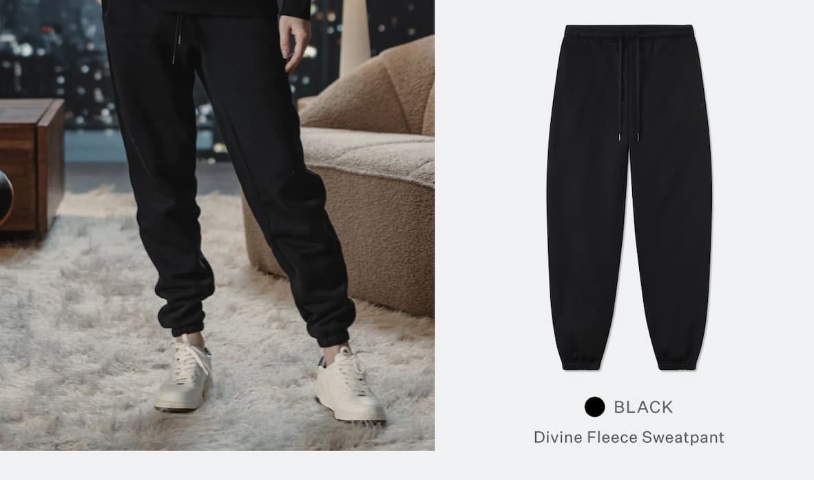 Divine Fleece Sweatpant - Black