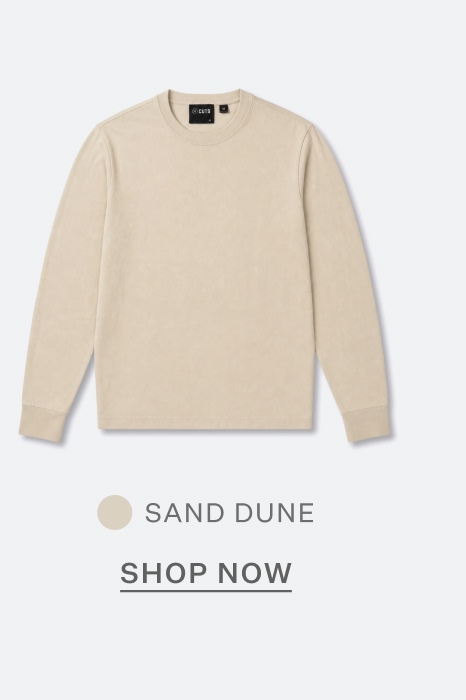 Riviera Luxe Knit Crewneck Long Sleeve Tee - Sand Dune