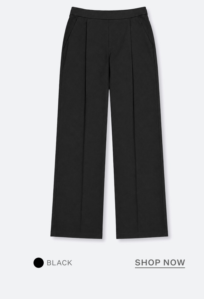 Foundation-Air Relaxed Pleated Trouser - Black