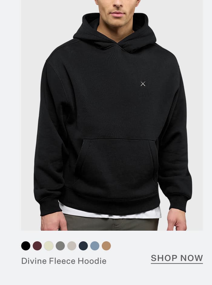 Divine Fleece Hoodie in Black
