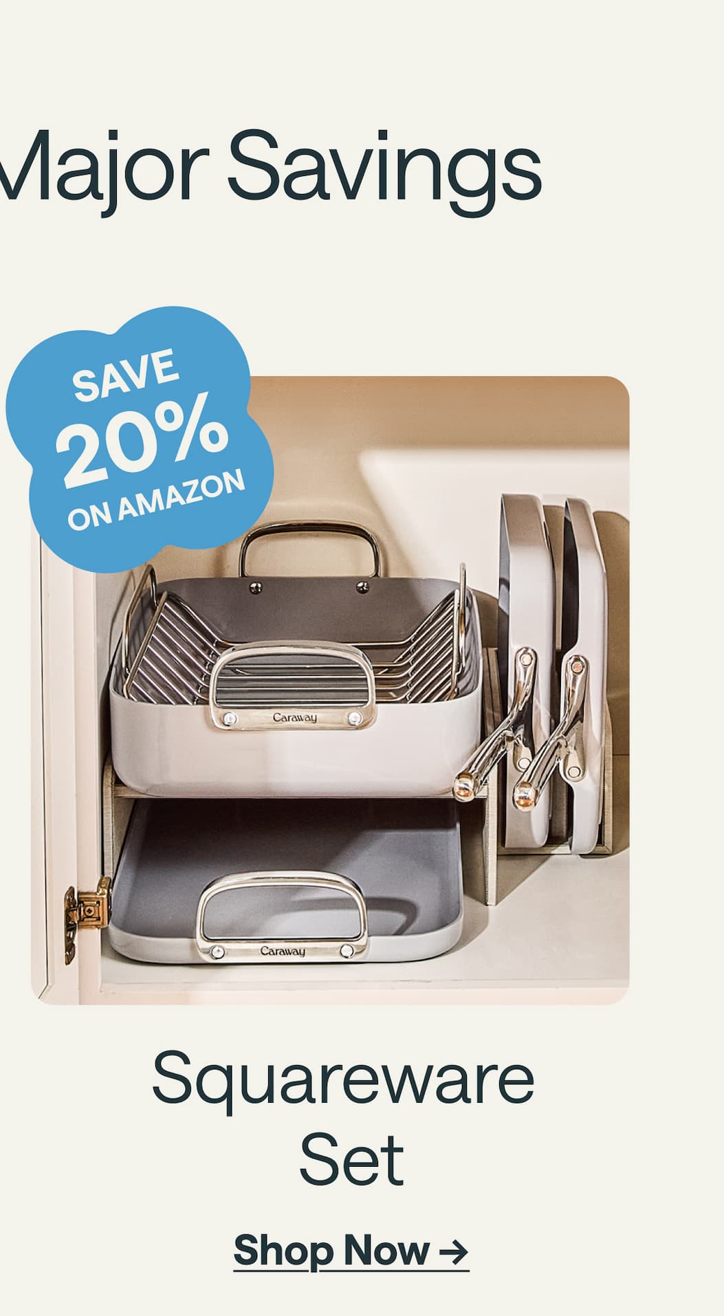 SAVE 20% ON AMAZON Squareware  Set Shop Now &rarr;