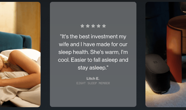 Less sweating.  Less shivering. More sleep.