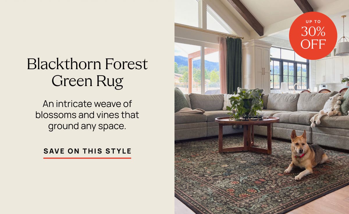 Blackthorn Forest Green Rug | Save on This Style