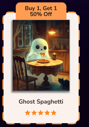 Ghost Spaghetti | Paint by Numbers