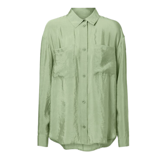 Semi Sheer Golden Hour Button Down Long Sleeve
