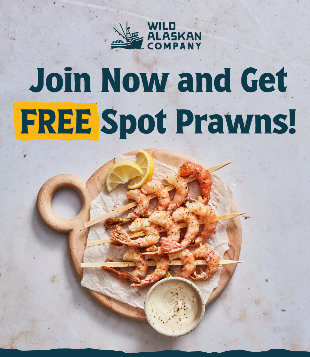 Join Now and get FREE Spot Prawns