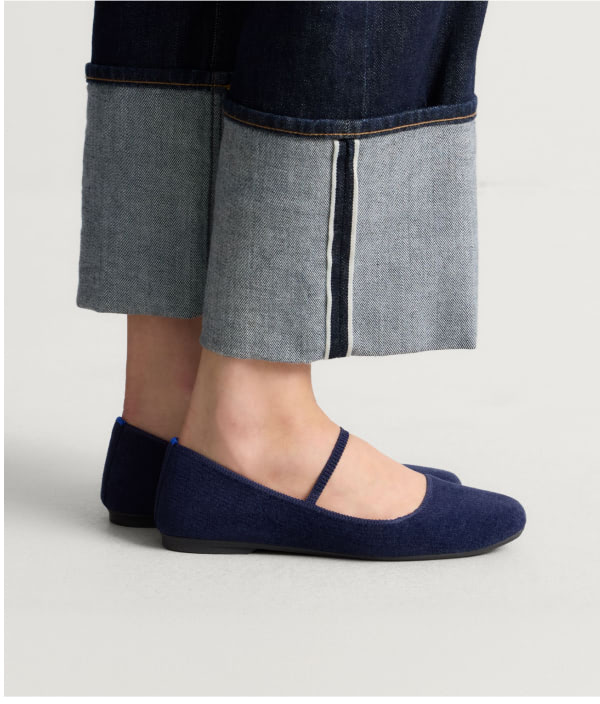 The Max Square Mary Jane ReVelvet&trade; Navy