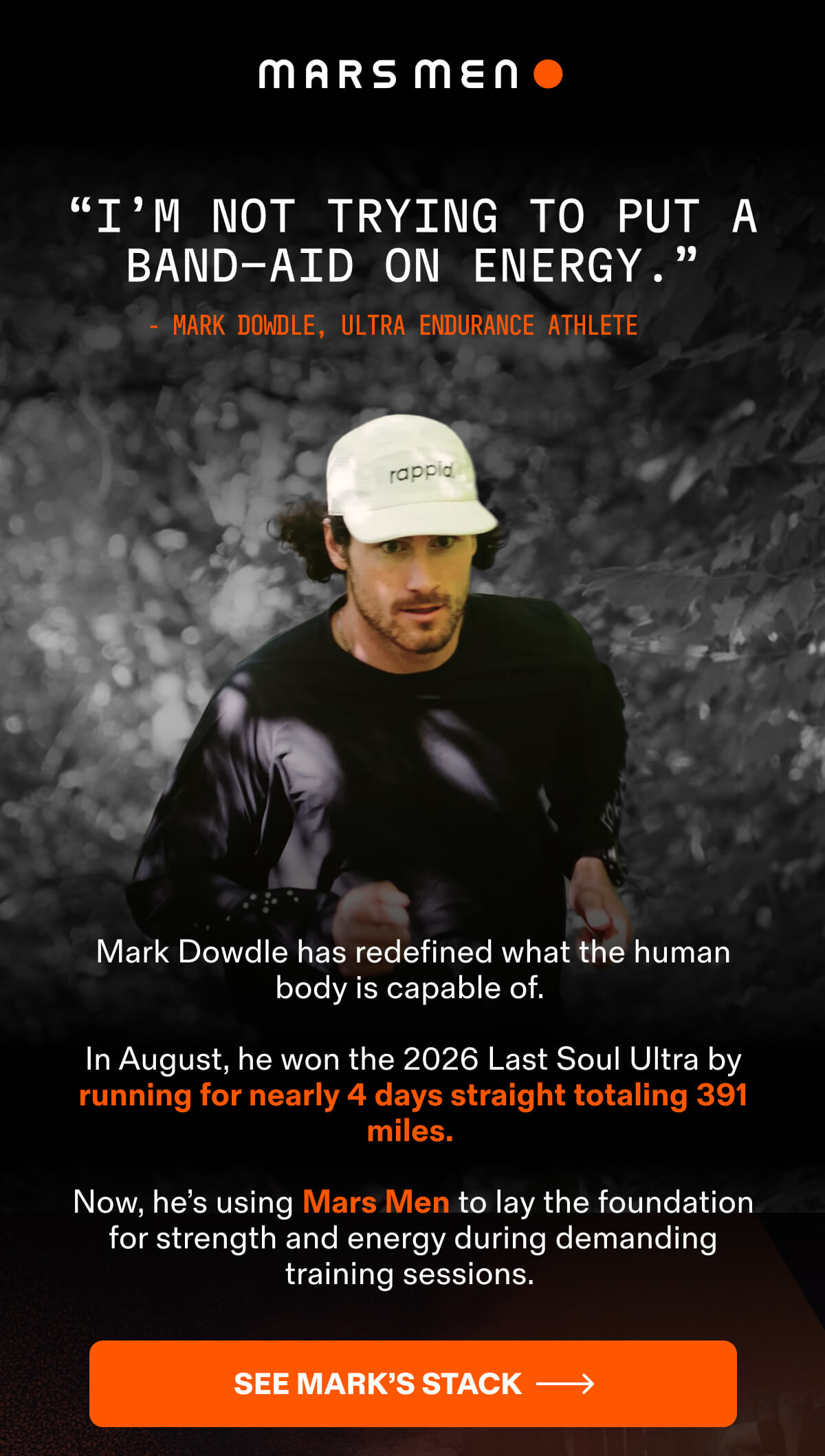 Ultra runner Mark Dowdle ran 391 miles in 4 days with Mars Men. See Mark&rsquo;s stack.