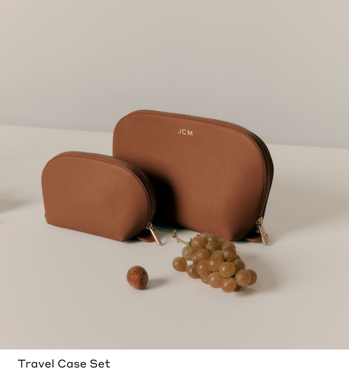 Travel Case Set Caramel