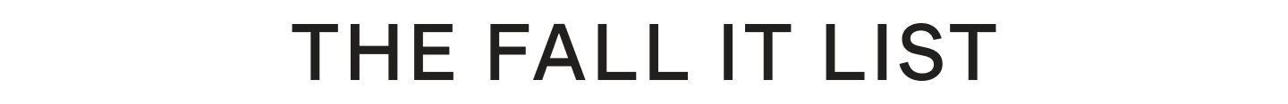 THE FALL IT LIST