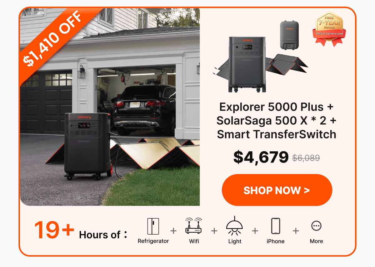 Explorer 5000 Plus +SolarSaga 500 X * 2 +Smart TransferSwitch