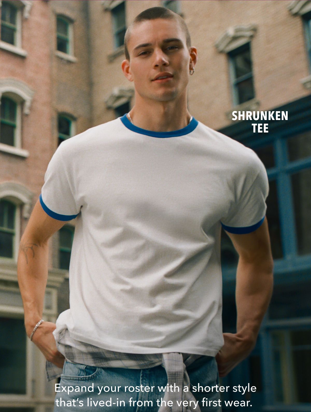 Shrunken Tee | Expand your roster with a shorter style that's lived-in from the very first wear.