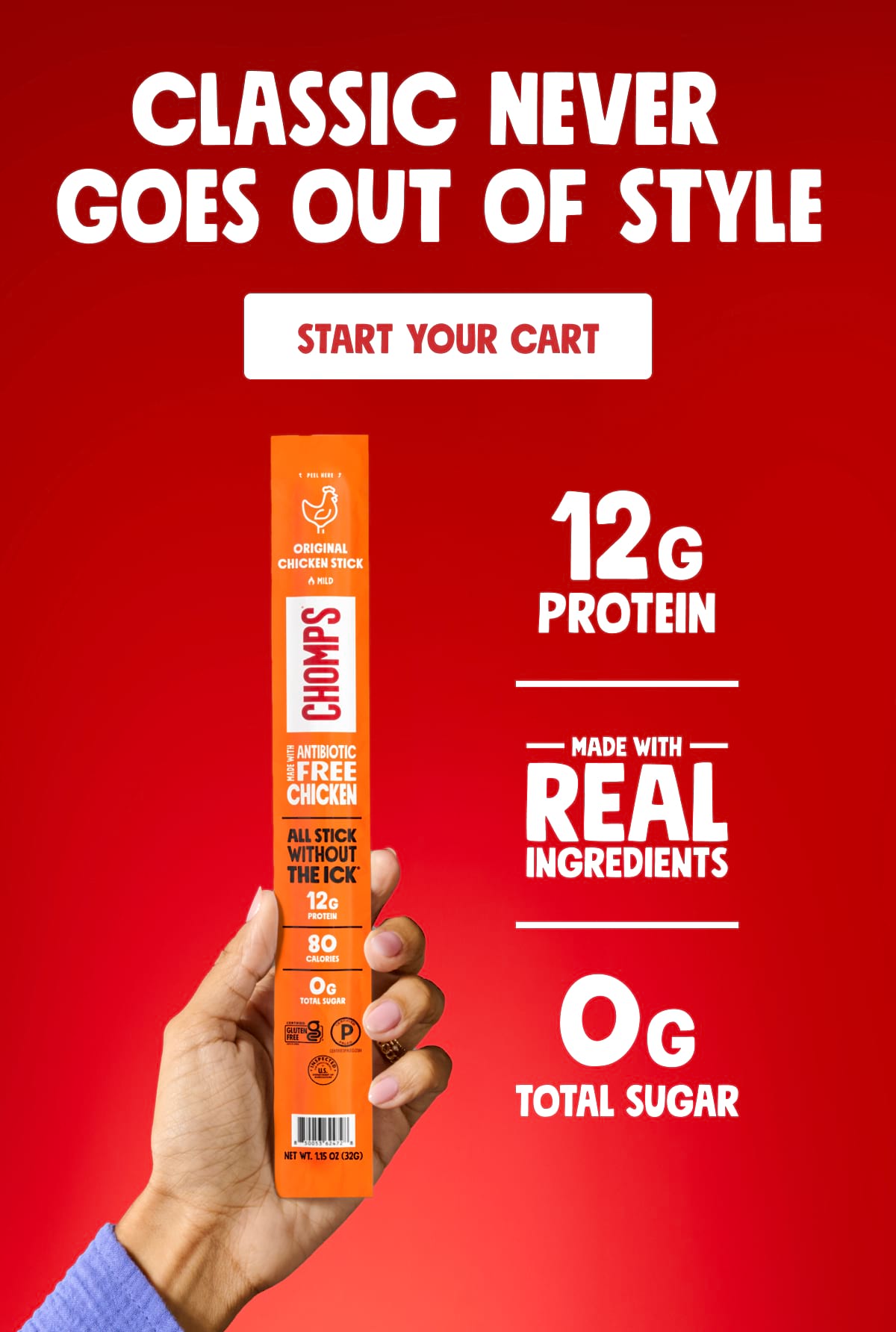 Classic never goes out of style. START YOUR CART | 12g of protein | Made with real ingredients | 0g total sugar | Shop Now