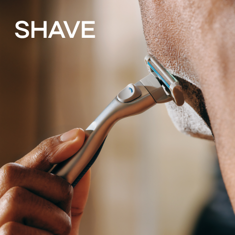 Man Shaving Face