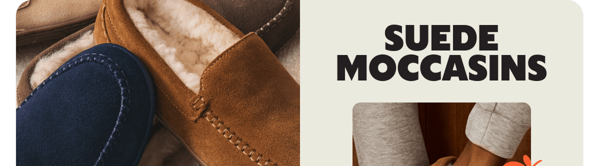 SUEDE MOCCASINS. New