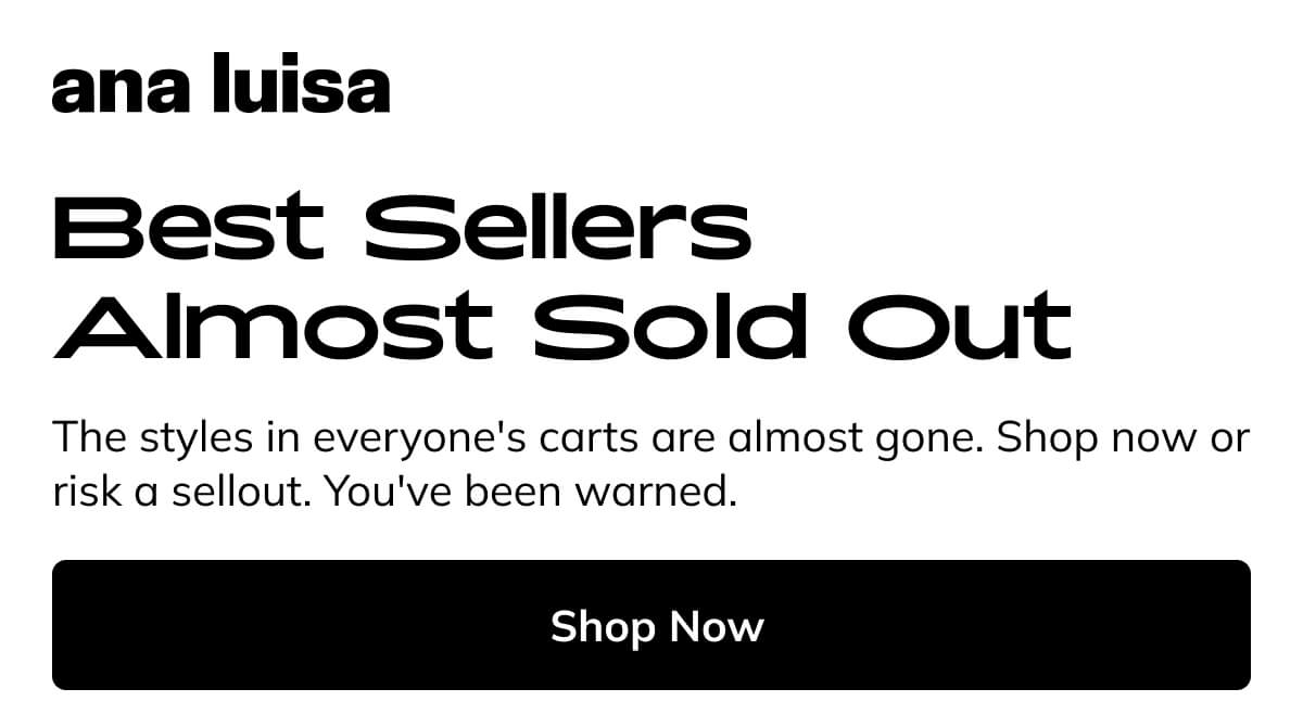 Best sellers almost sold out