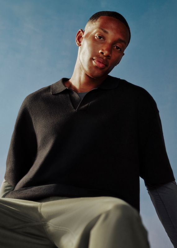 Cotton-Blend Knit Short-Sleeve Polo Shirt