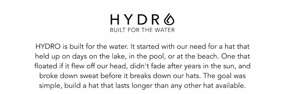 HYDRO is built for the water