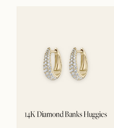 14K Diamond Banks Huggies