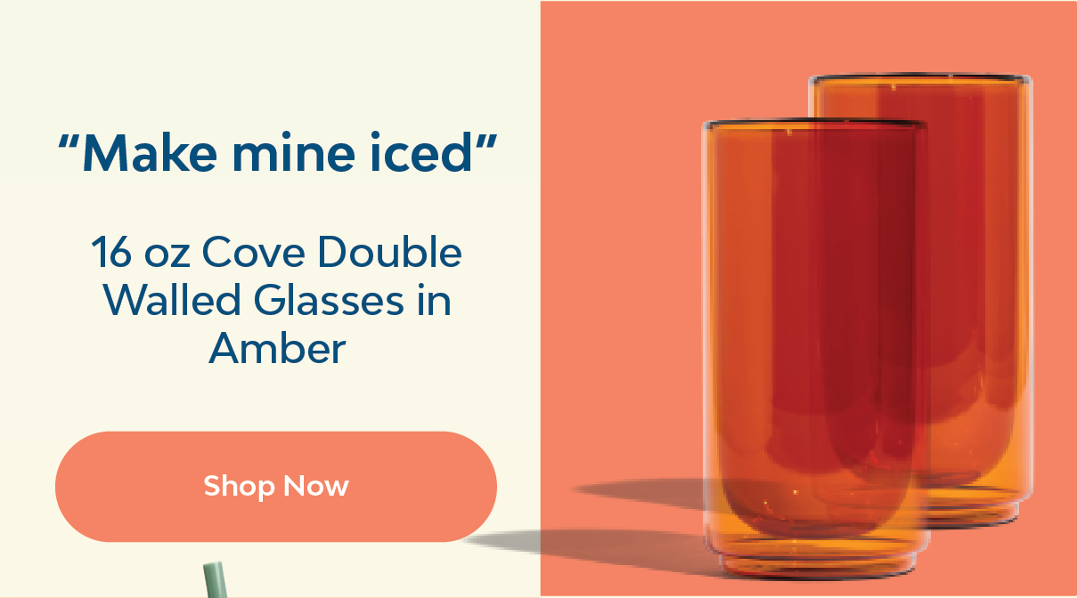 Double Walled Amber Glass