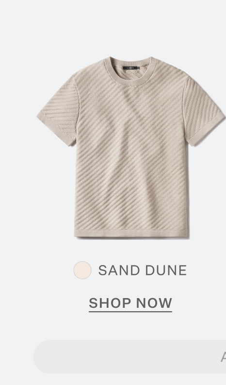Riviera Knit Textured Tee in Sand Dune