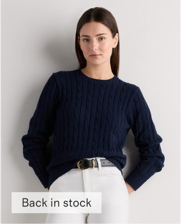 100% Organic Cotton Cable Crewneck Sweater