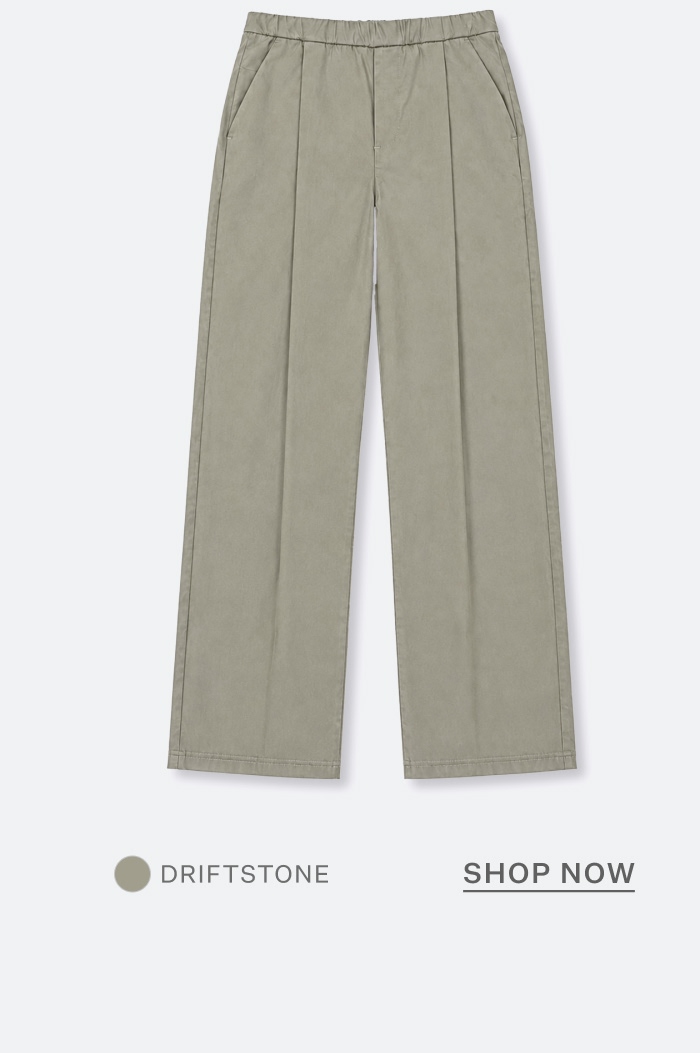 Foundation-Air Relaxed Pleated Trouser - Driftstone