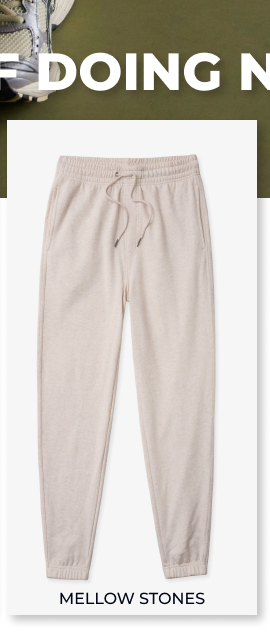 Comfort Cinched Sweatpants: The Mellow Stones