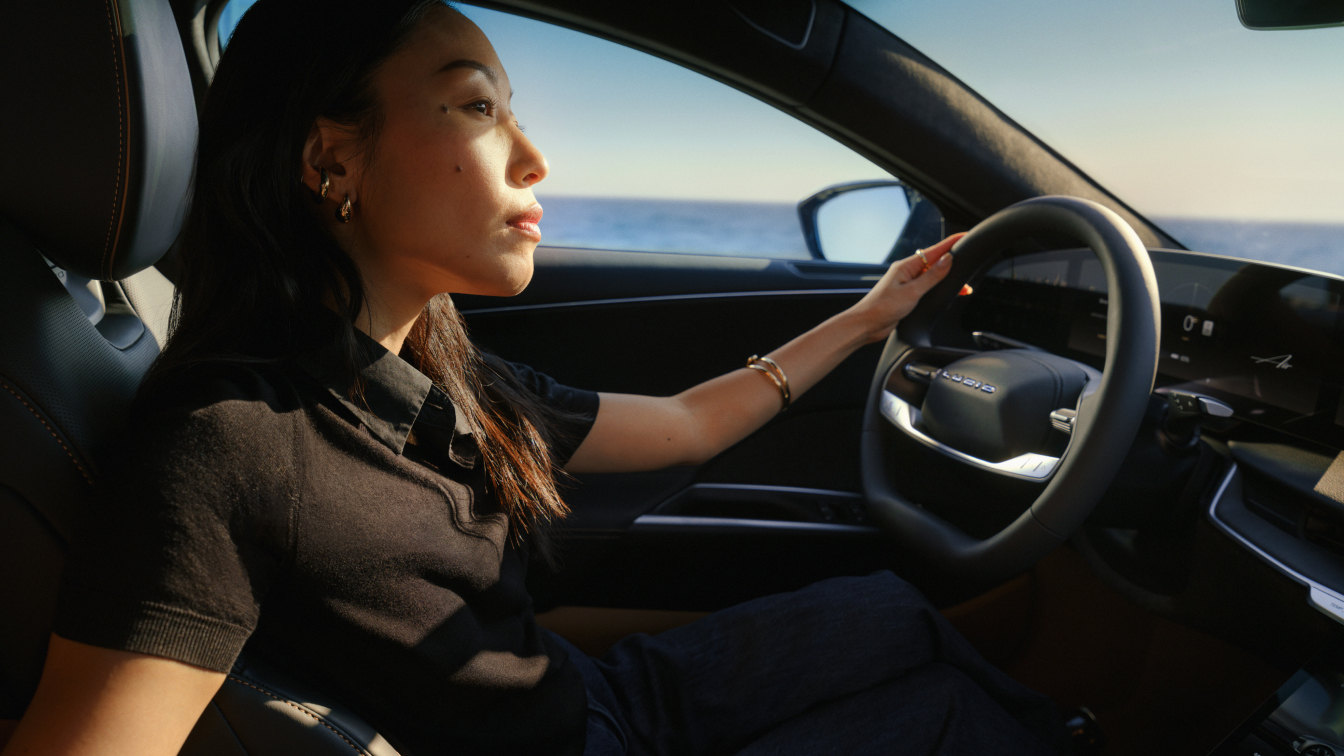 Lucid Air - woman driving