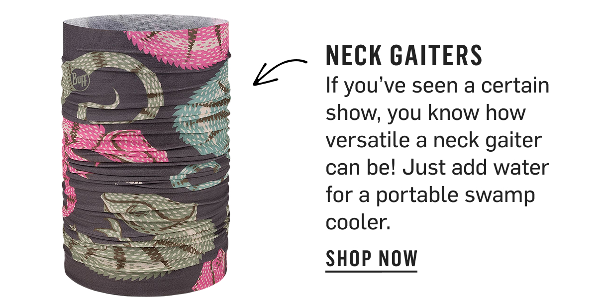 Neck Gaiters: versatile, cooling protection on the trail. Shop Now!