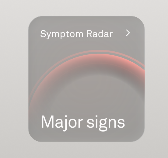 Oura Symptom Radar Major Signs