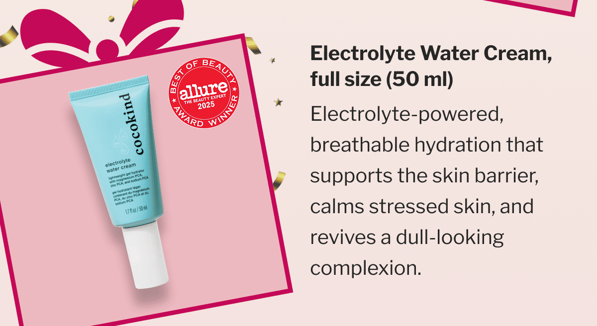 Electrolyte Water Cream, full size (50 ml) | Electrolyte-powered, breathable hydration that supports the skin barrier, calms stressed skin, and revives a dull-looking complexion.
