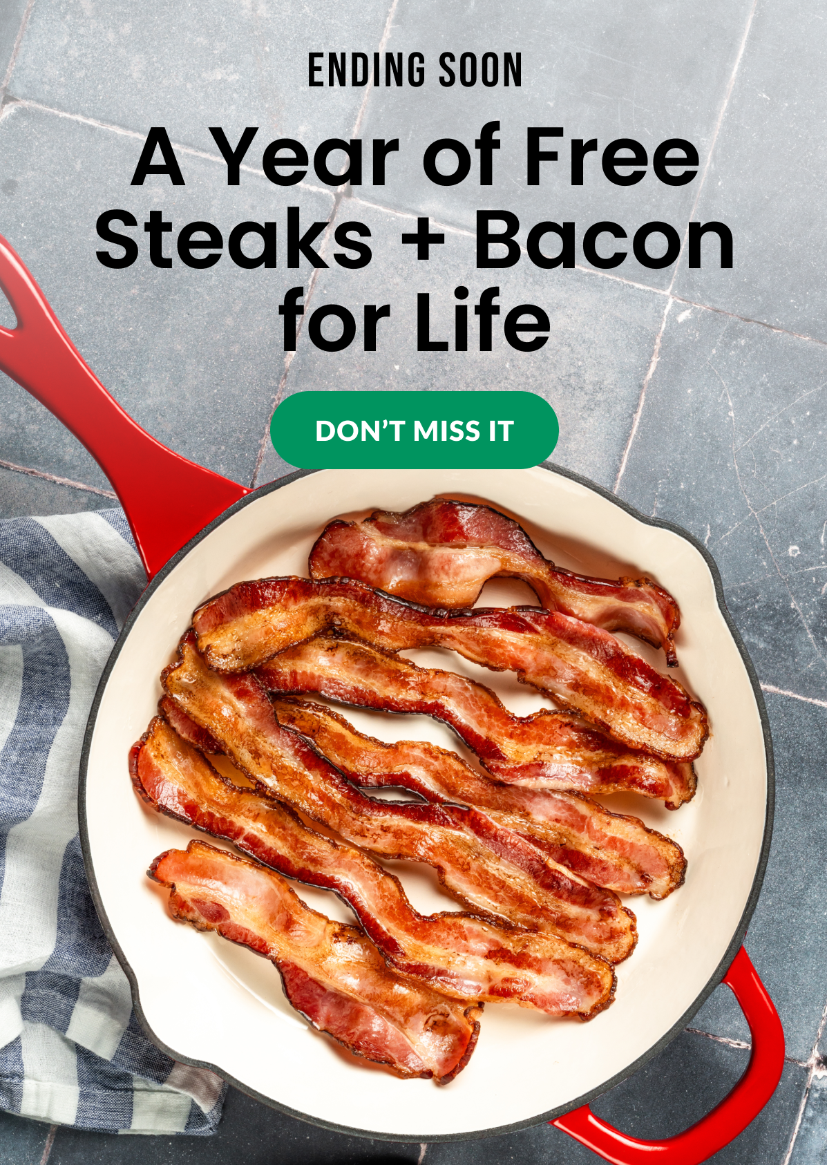A Year of Free Steaks + Bacon for Life | DON'T MISS IT