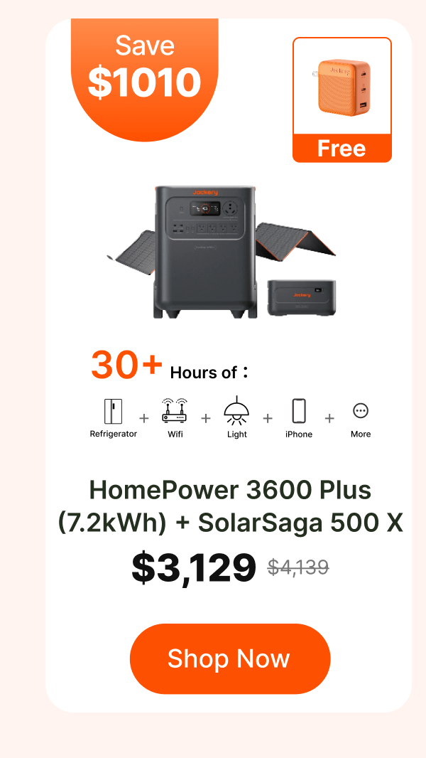 HomePower 3600 Plus(7.2kWh) + SolarSaga 500 X