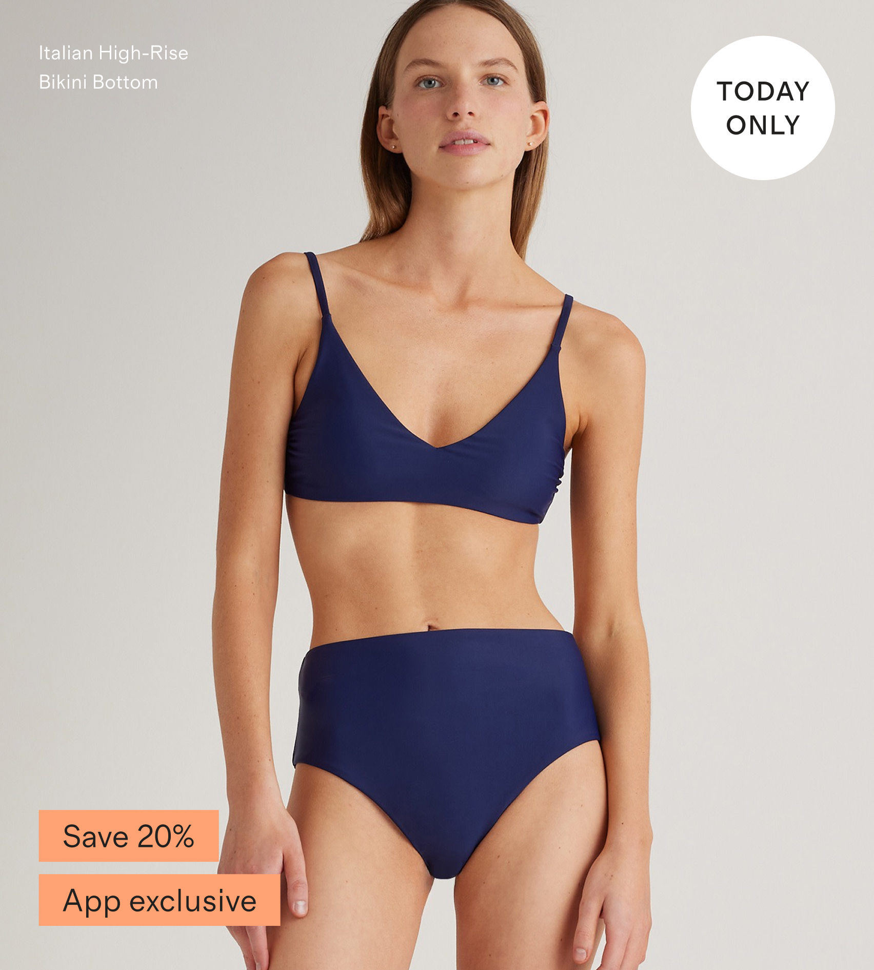 Italian High-Rise Bikini Bottom