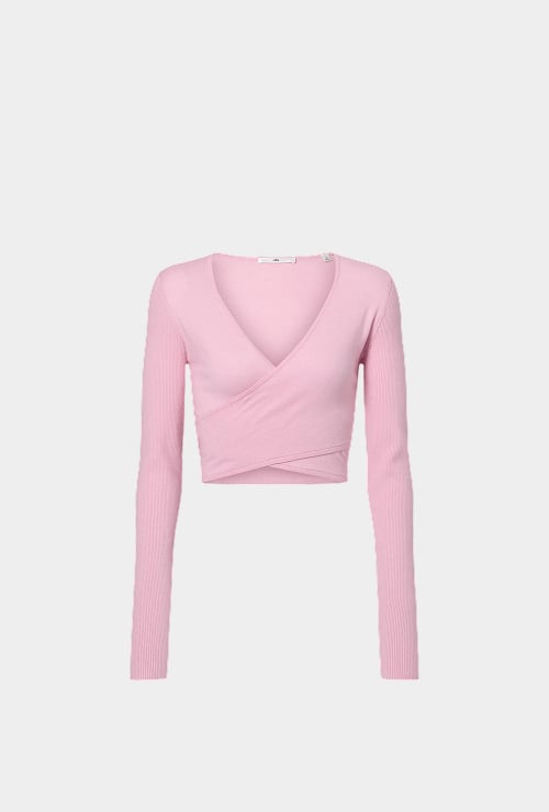 Sweater Knit Unwind Crossover Long Sleeve