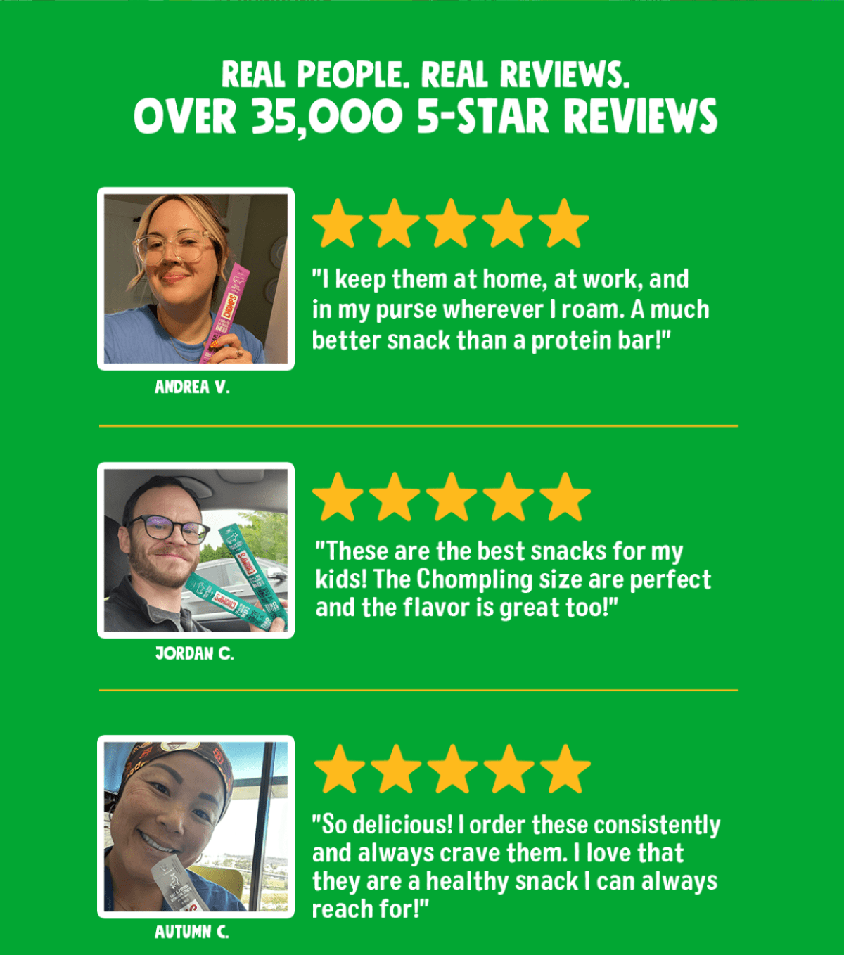 Real People, Real Reviews. Over 35000 5-star Reviews