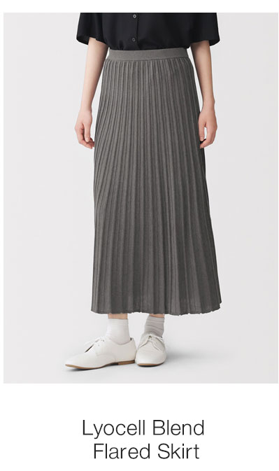 Shop Lyocell Blend Flared Skirt