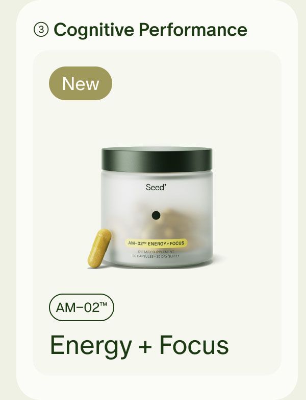 Cognitive Performance | New | AM&ndash;02&trade; | Energy + Focus