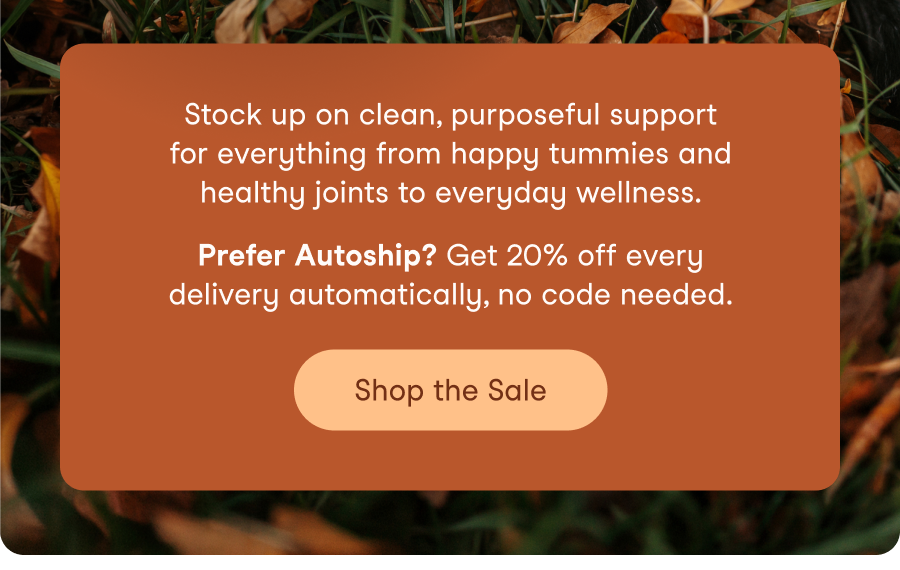 Use code FALL20