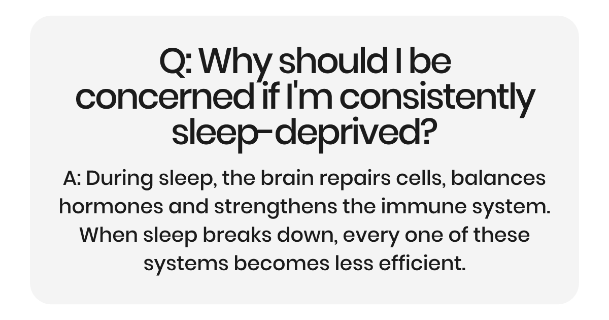What happens when sleep deprived