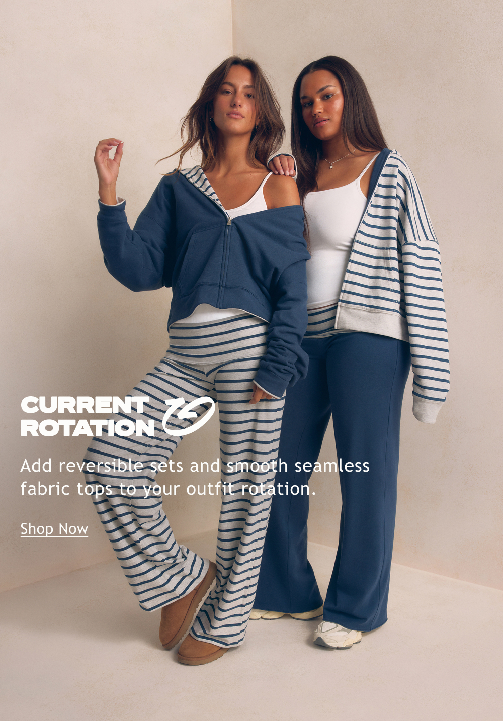 [[Current Rotation]]  Add reversible sets and smooth seamless fabric tops to your outfit rotation.  <Shop Now