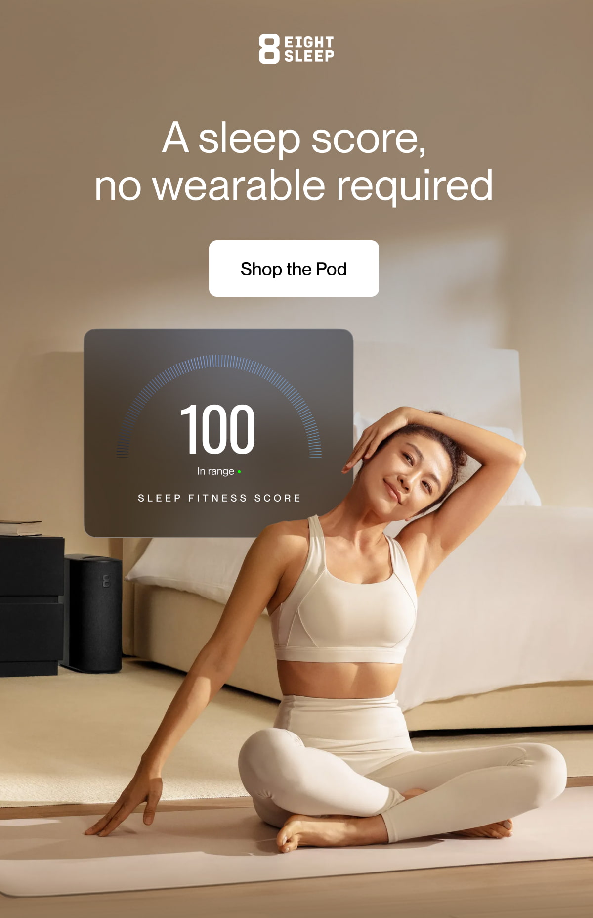 A sleep score,  no wearable required