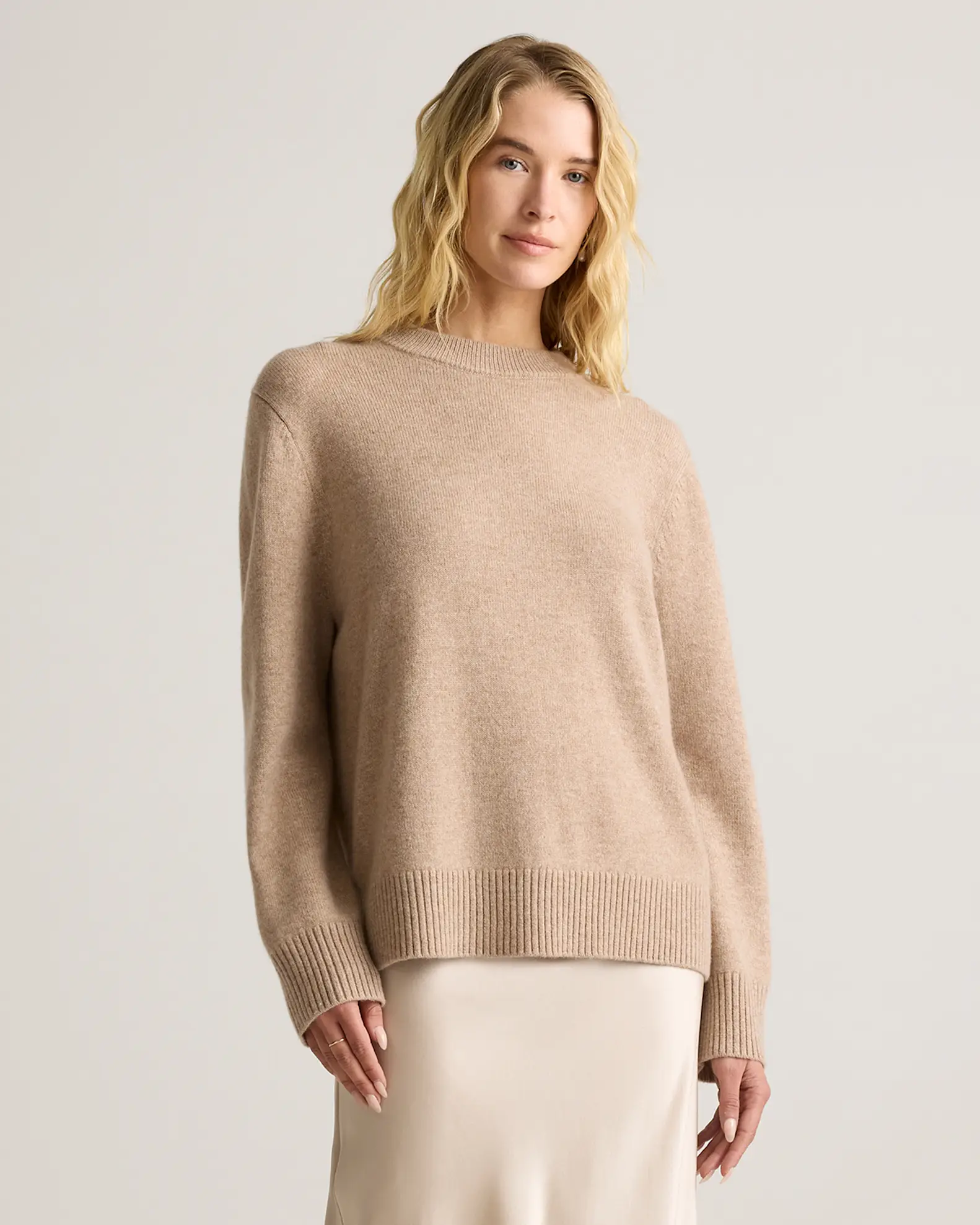 Mongolian Cashmere Oversized Crewneck Sweater