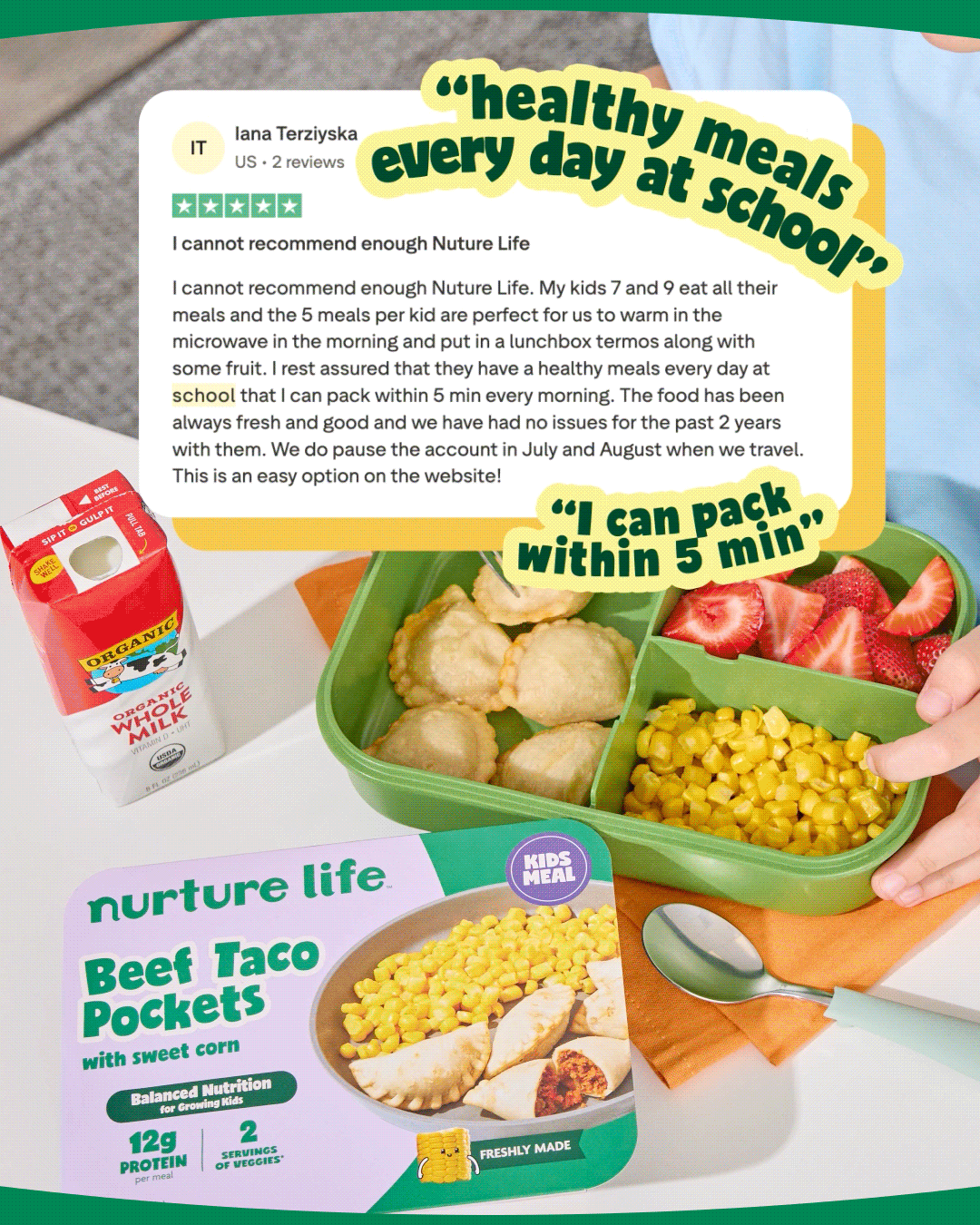 5-star TrustPilot reviews for Nurture Life