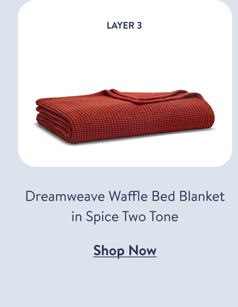 Dreamweave waffle bed blanket in spice two tone 