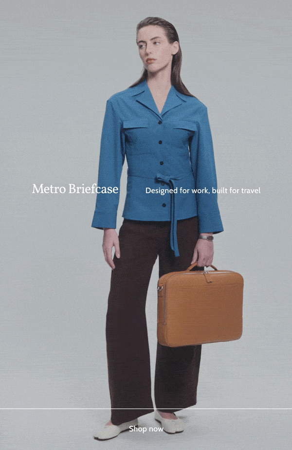Metro Briefcase. Designed for work, built for travel. 