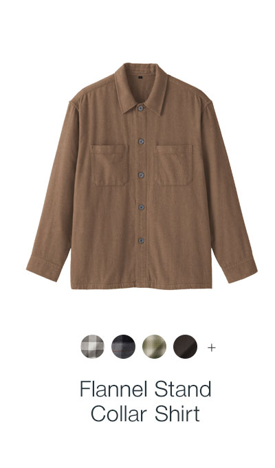 Shop Flannel Stand Collar Shirt