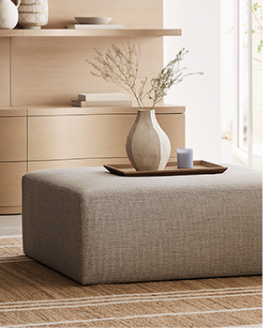 Shop Highland Fabric Ottoman